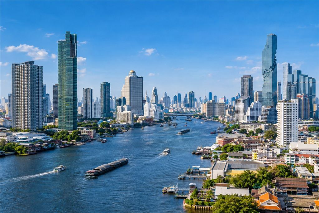 Illustrative bangkok skyline