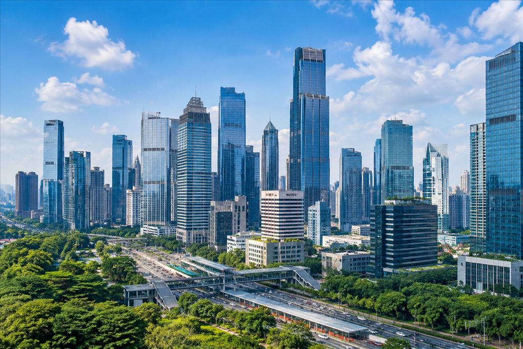 Illustrative jakarta skyline